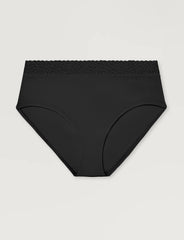 Women's Second Skin High Rise Brief, Lace Waist