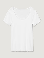 Women's Cotton Pointelle Rib Tee