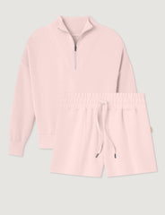 Women's Luxe Traveler Knit Quarter Zip & Short Set