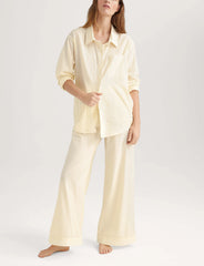 Women's Woven Button Down Shirt & Pant Set