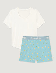 Women's Second Skin Sleep Pocket Tee & Short Set