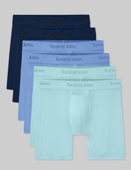 Second Skin Luxe Rib Mid-Length Boxer Brief 6" (6-Pack)