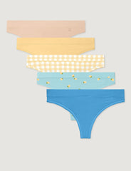Women's Cool Cotton Thong (5-Pack)