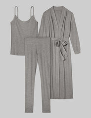 Women's Waffle Lounge Tank, Legging & Robe Set
