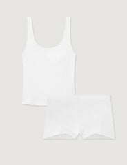 Women's Cotton Pointelle Tank & Boyshort Set