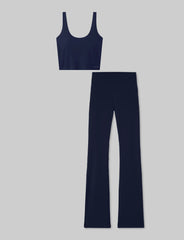 Women's Crop Tank & Flare Legging Set