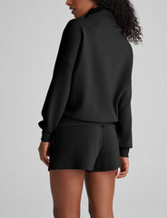 Women's Luxe Traveler Knit Quarter Zip & Short Set