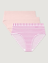 Women's Second Skin High Rise Brief, Lace Mix (3-Pack)