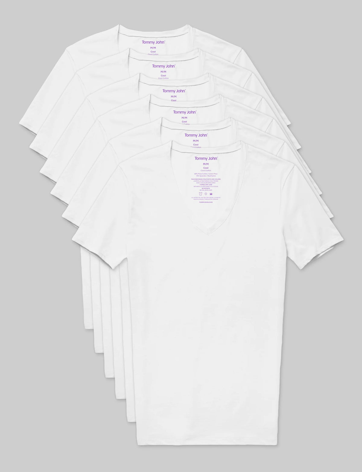 Cool Cotton Deep V-Neck Stay-Tucked Undershirt (6-Pack)
