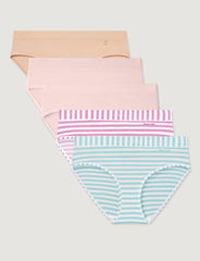 Women's Second Skin Brief, Lace Mix (5-Pack)