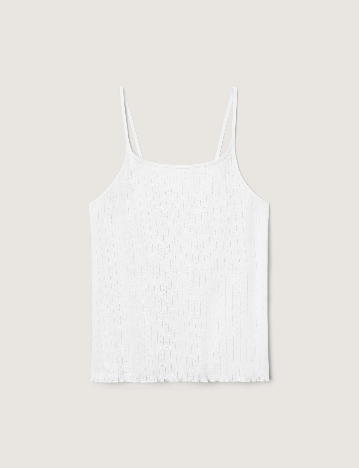 Women's Cotton Pointelle Rib Camisole