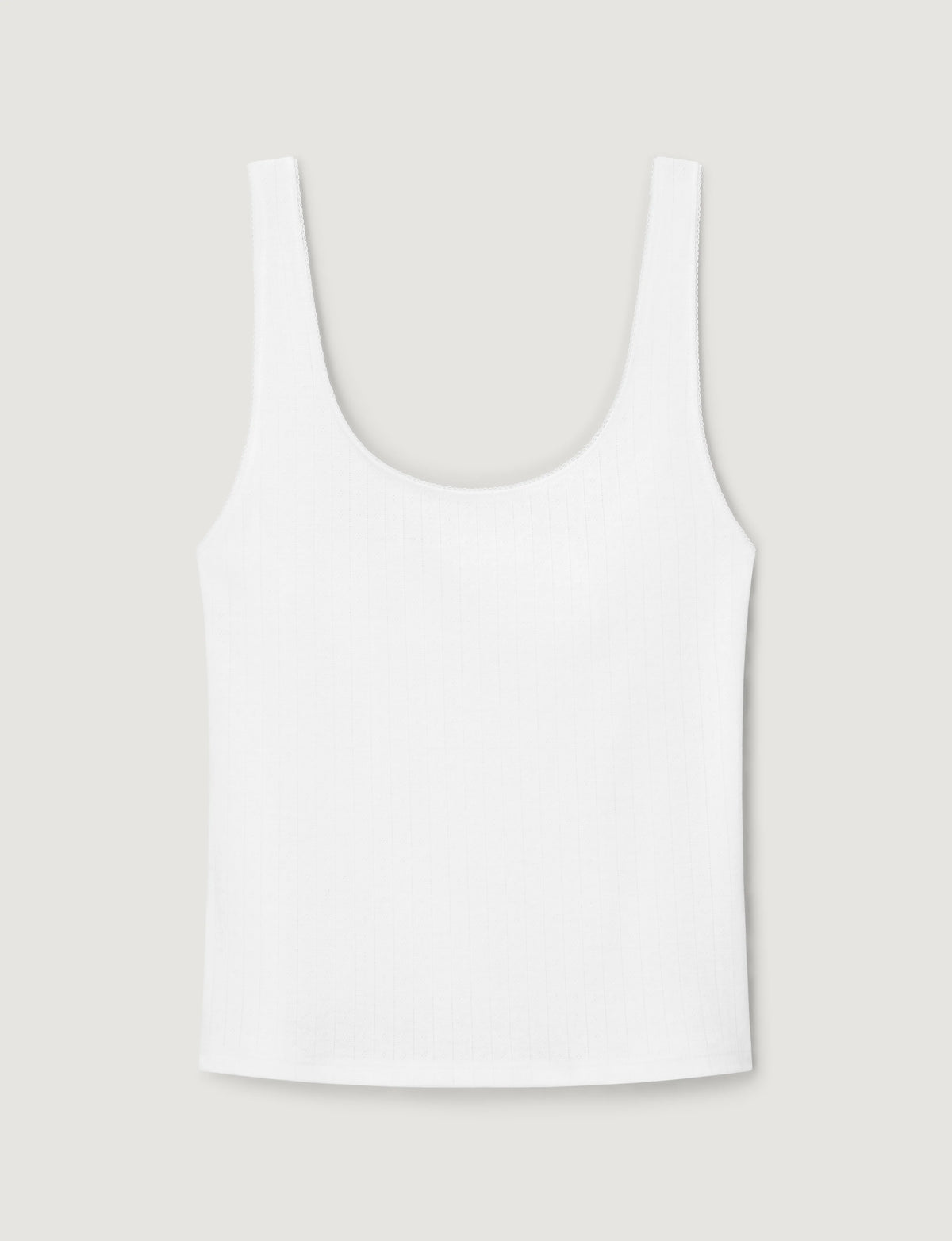 Women's Cotton Pointelle Rib Tank