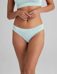 Women's Second Skin Thong, Lace Waist