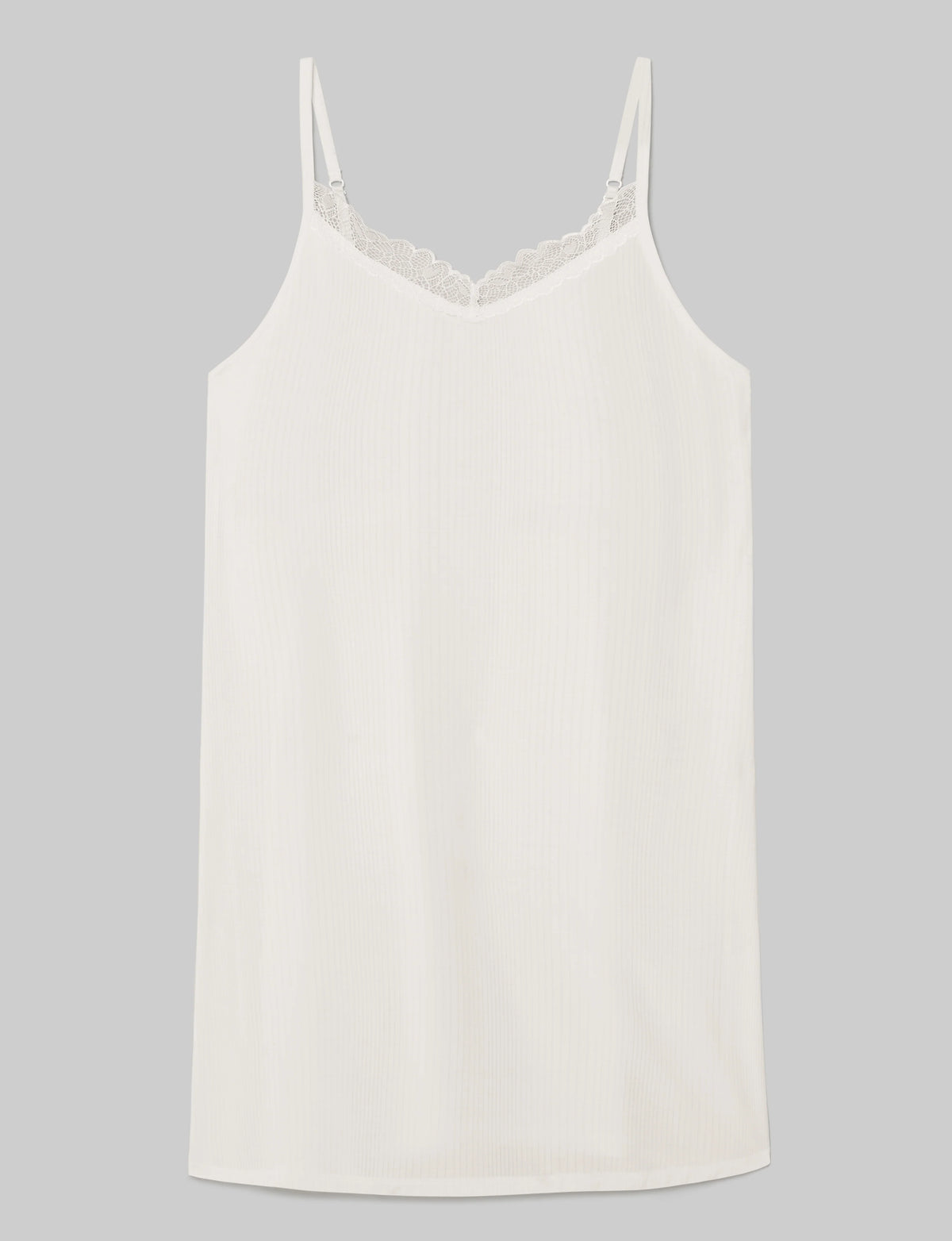 Women's Second Skin Luxe Rib Lace Chemise